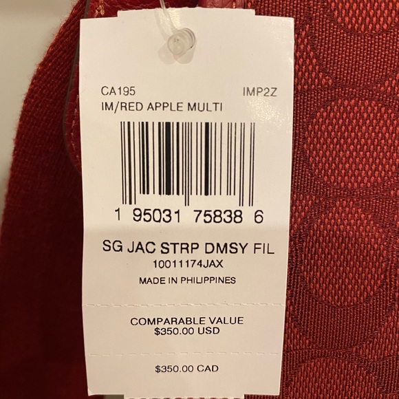 AUTHENTIC NEW SG JAC STRAP DMSY FIL COACH SLING BAG - Picture 5 of 5